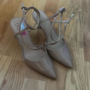 INC patent leather kitten heel